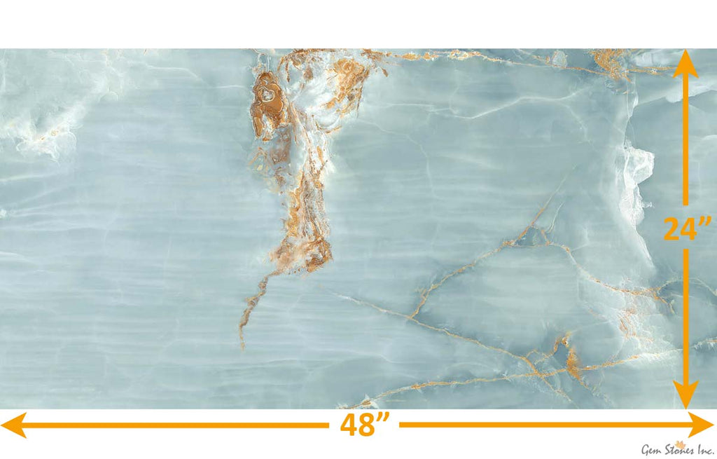 The Room Onyx Aqua Blue 24"x48" Polished Porcelain Tile - image 2