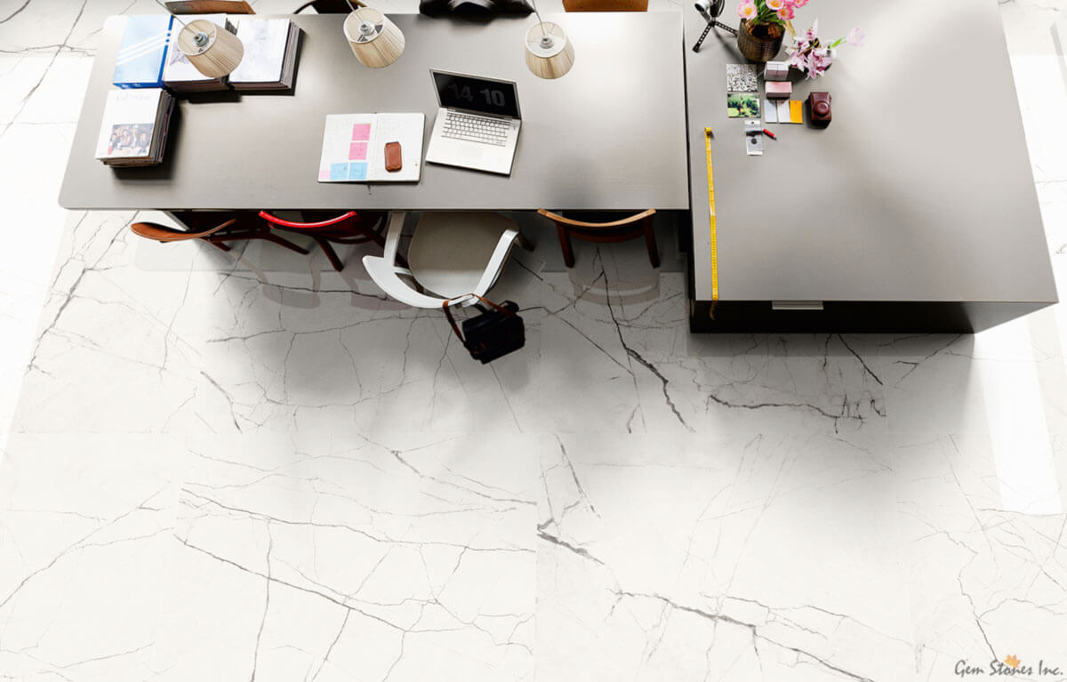 The Room Statuario Veina Picolo 24"x48" Polished Porcelain Tile - image 2