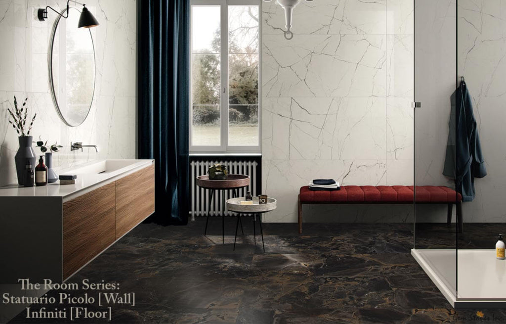 The Room Statuario Veina Picolo 24"x48" Polished Porcelain Tile - image 6