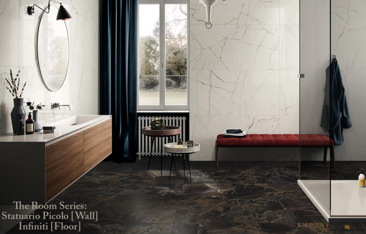 The Room Statuario Veina Picolo 24"x48" Polished Porcelain Tile - image 6
