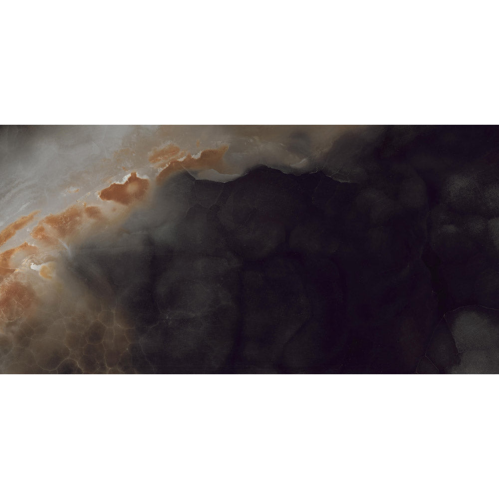 Unica Deep Dark Polished Porcelain Tile - image 2