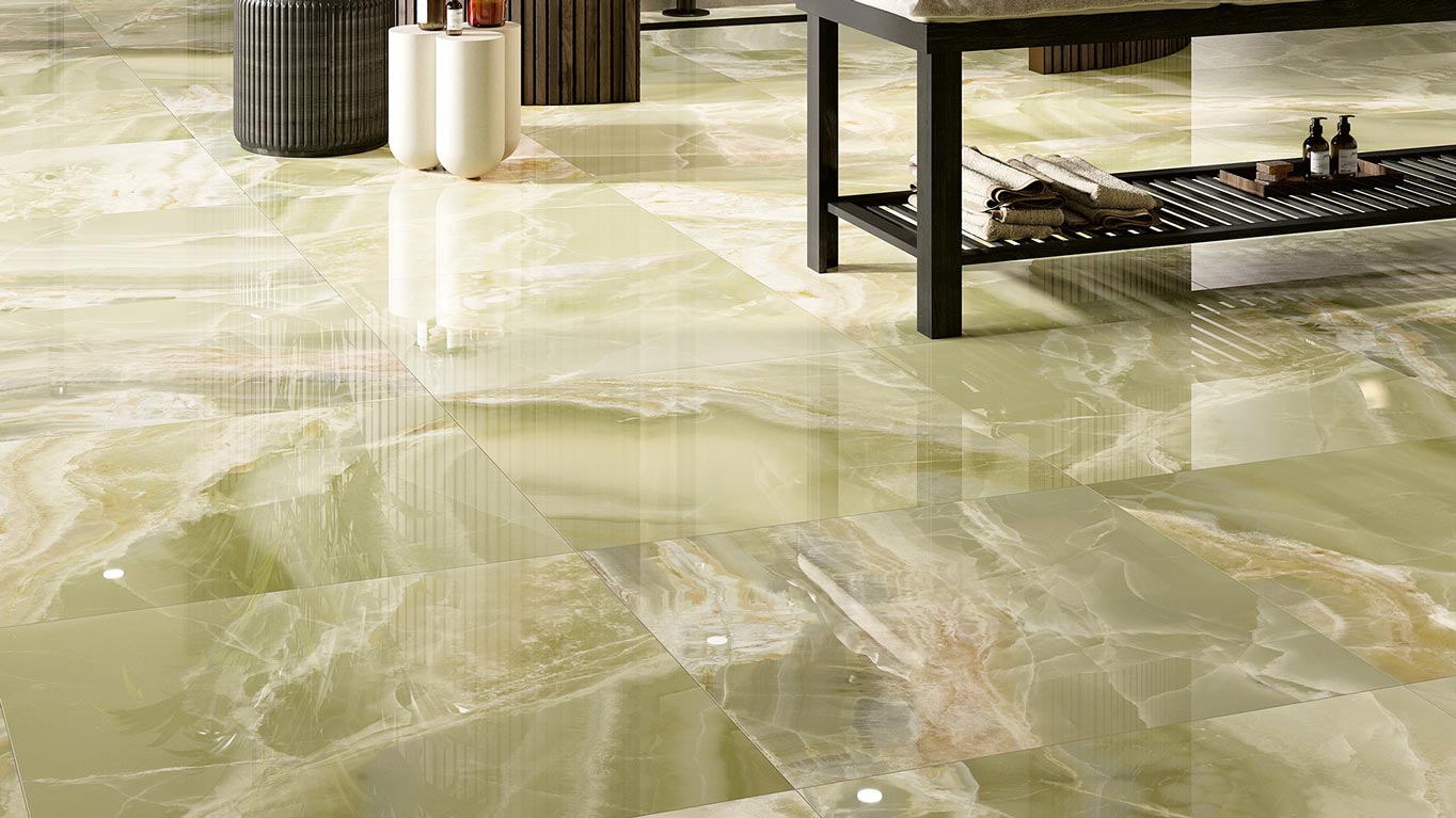 Unica Jade Green Polished Porcelain Tile - image 3