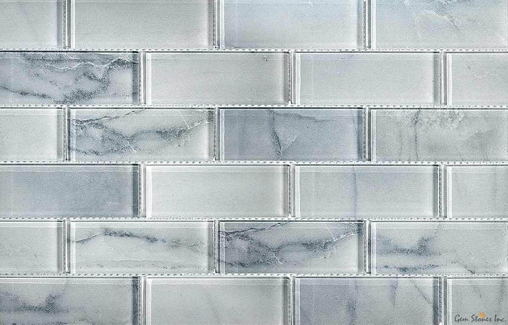 Uno Mont Blanc Glass 2"x6" Glossy Mosaic - image 3