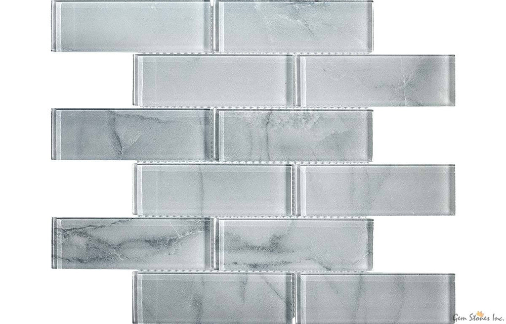 Uno Mont Blanc Glass 2"x6" Glossy Mosaic - image 2