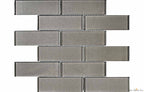 Uno Turbine Grey Glass 2"x6" Glossy Mosaic - image 1
