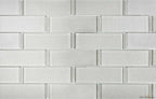 Uno White Glass 2"x6" Glossy Mosaic - image 2