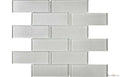 Uno White Glass 2"x6" Glossy Mosaic - image 1