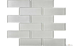 Uno White Glass 2"x6" Glossy Mosaic - image 1