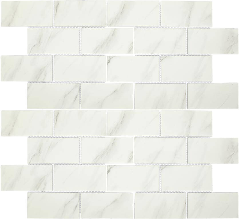 Upcycle Blanco 3"x6" Brick Recycled Glass Matte Mosaic - image 4