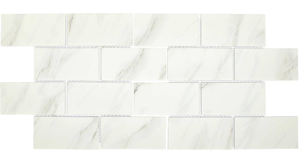 Upcycle Blanco 3"x6" Brick Recycled Glass Matte Mosaic - image 3
