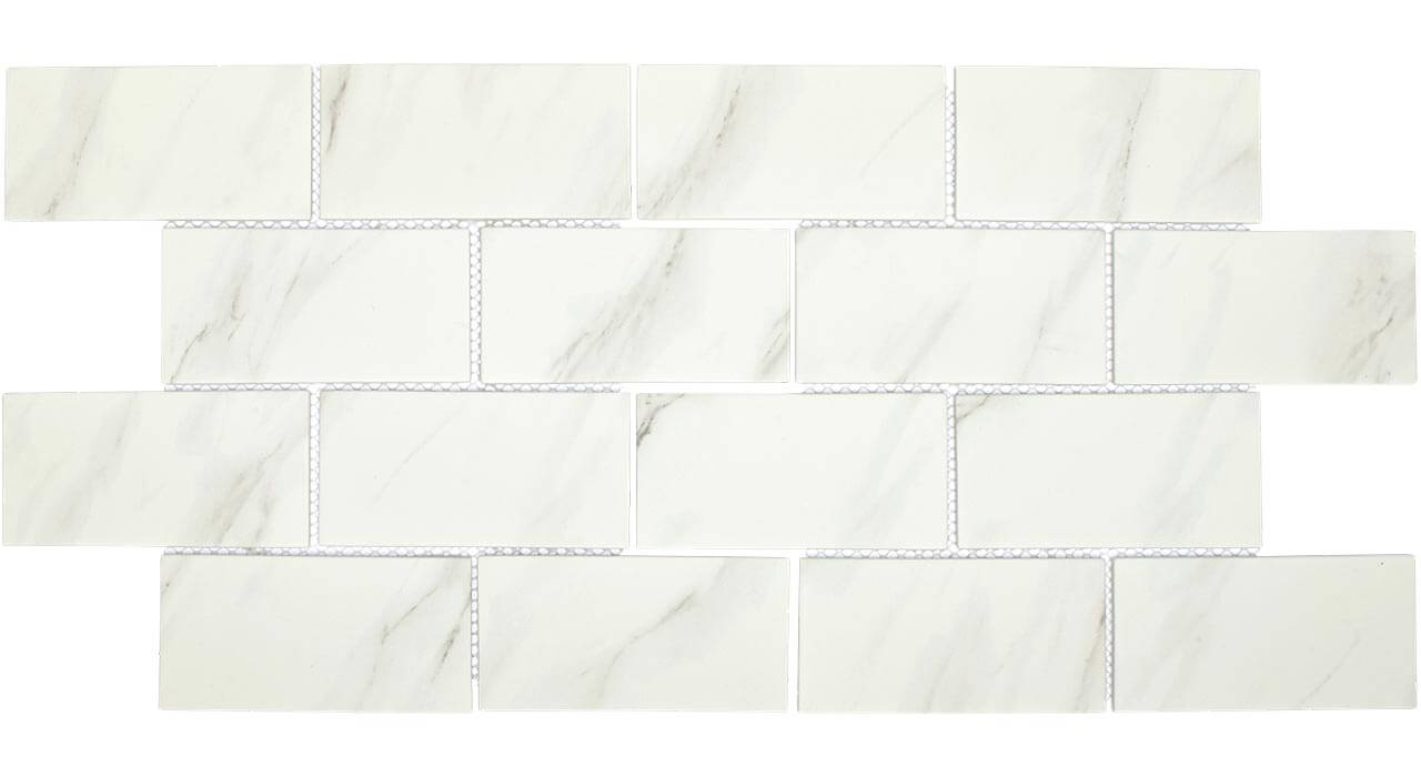 Upcycle Blanco 3"x6" Brick Recycled Glass Matte Mosaic - image 3