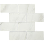 Upcycle Blanco 3"x6" Brick Recycled Glass Matte Mosaic - image 1