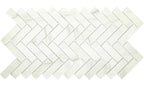 Upcycle Blanco 1"x4" Herringbone Recycled Glass Matte Mosaic - image 3