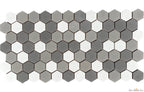 Upcycle Dark 2" Hexagon Recycled Glass Matte Mosaic - image 2