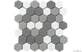 Upcycle Dark 2" Hexagon Recycled Glass Matte Mosaic - image 1