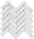 Upcycle Driftwood 1"x4" Herringbone Recycled Glass Matte Mosaic - image 1