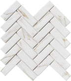 Upcycle Driftwood 1"x4" Herringbone Recycled Glass Matte Mosaic - image 1
