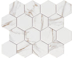 Upcycle Driftwood 3" Hexagon Recycled Glass Matte Mosaic - image 1