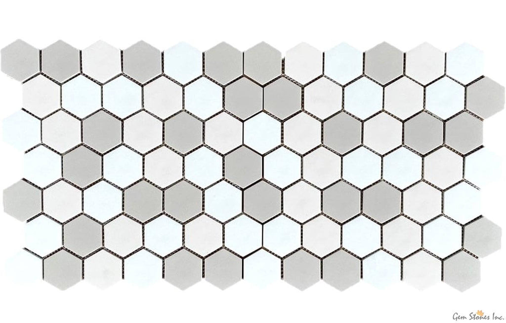 Upcycle Light 2" Hexagon Recycled Glass Matte Mosaic - image 2