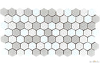 Upcycle Light 2" Hexagon Recycled Glass Matte Mosaic - image 2