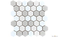 Upcycle Light 2" Hexagon Recycled Glass Matte Mosaic - image 1