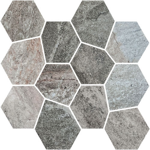 Upcycle Safari Grigio Recycled Glass Matte Mosaic - image 1