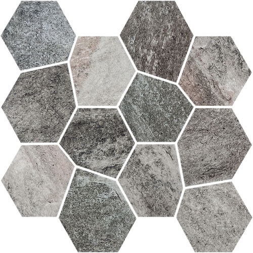 Upcycle Safari Grigio Recycled Glass Matte Mosaic - image 2
