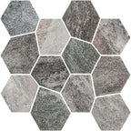Upcycle Safari Grigio Recycled Glass Matte Mosaic - image 2