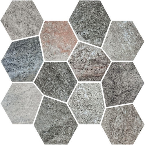 Upcycle Safari Grigio Recycled Glass Matte Mosaic - image 3