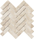 Upcycle Sand Dunes 1"x4" Herringbone Recycled Glass Matte Mosaic - image 1