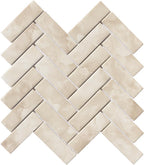 Upcycle Sand Dunes 1"x4" Herringbone Recycled Glass Matte Mosaic - image 1