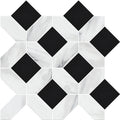 Upcycle Weave Bianco Nero Recycled Glass Matte Mosaic - image 1