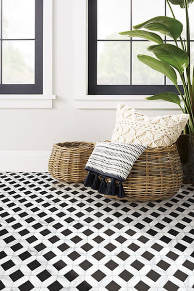 Upcycle Weave Bianco Nero Recycled Glass Matte Mosaic - image 4
