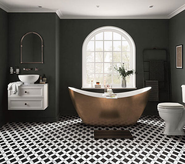 Upcycle Weave Bianco Nero Recycled Glass Matte Mosaic - image 6
