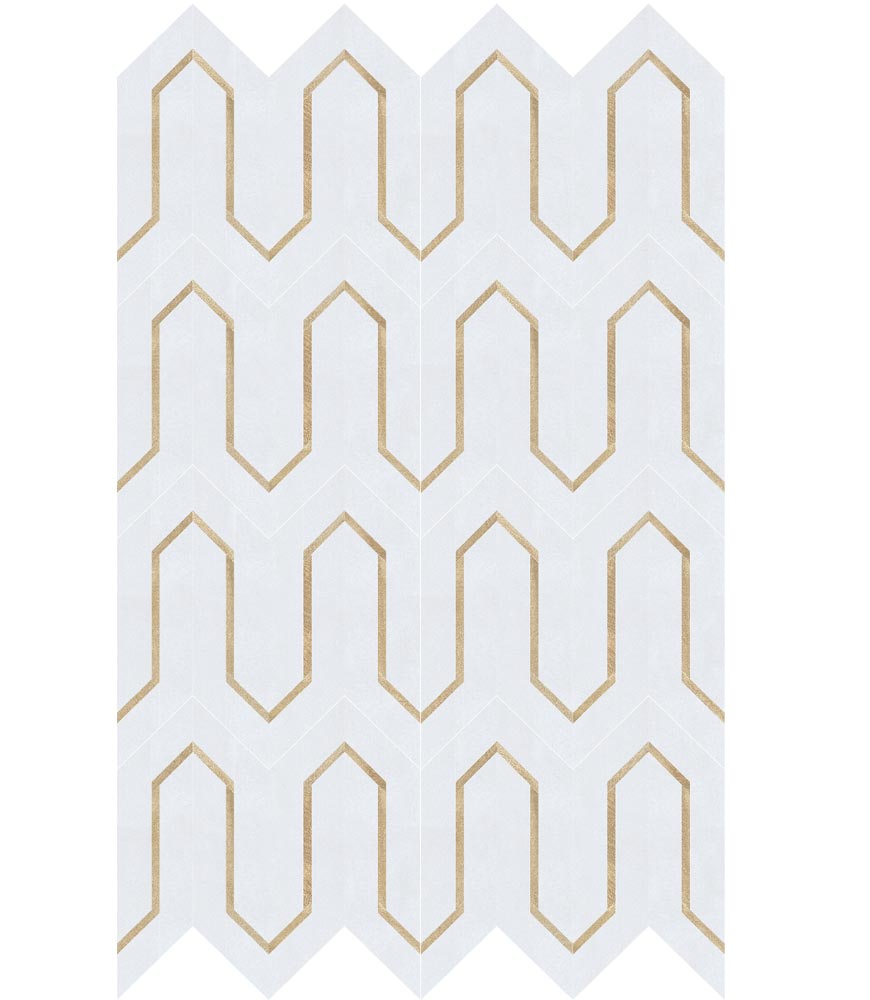 Urbanlife Oro Thassos Polished Marble Mosaic - image 2
