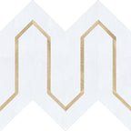 Urbanlife Oro Thassos Polished Marble Mosaic - image 1