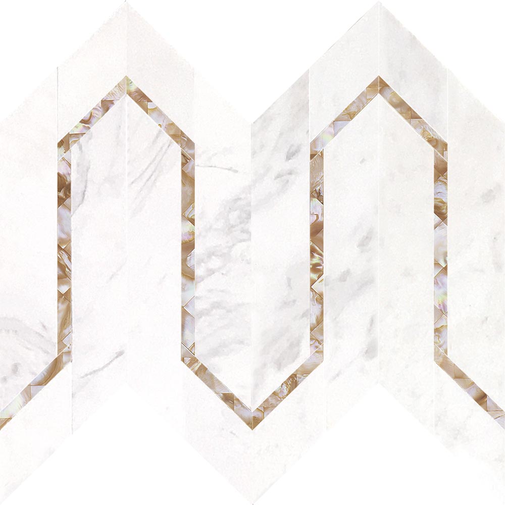 Urbanlife Perla Volkas Polished Marble Mosaic - image 1