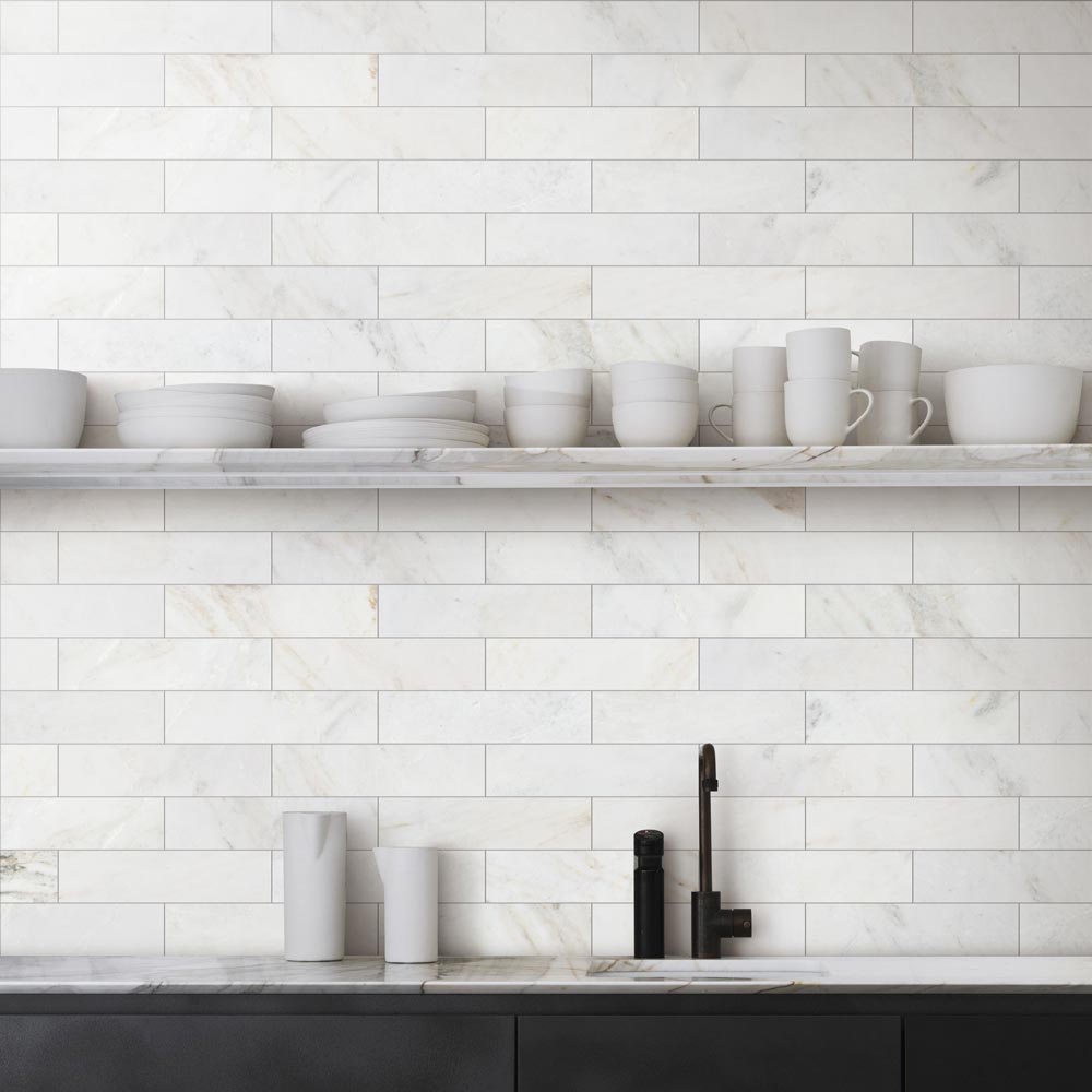 Valentino Bianco 3"x12" Honed Marble Tile - image 4