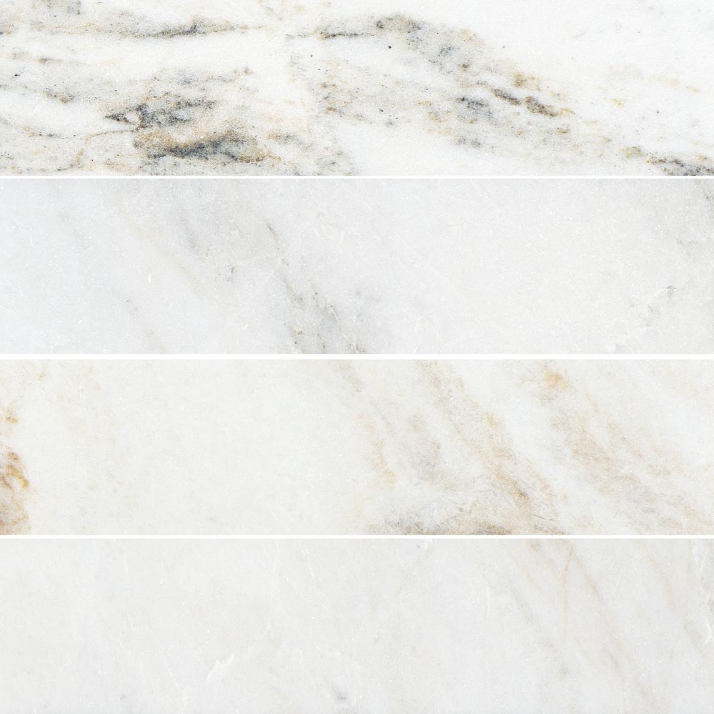 Valentino Bianco 3"x12" Honed Marble Tile - image 2