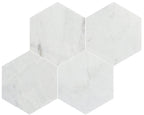 Valentino Bianco 6" Hexagon Honed Marble Mosaic - image 2