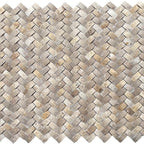 Walnut 3D 1"x2" Herringbone Honed Marble Mosaic - image 3