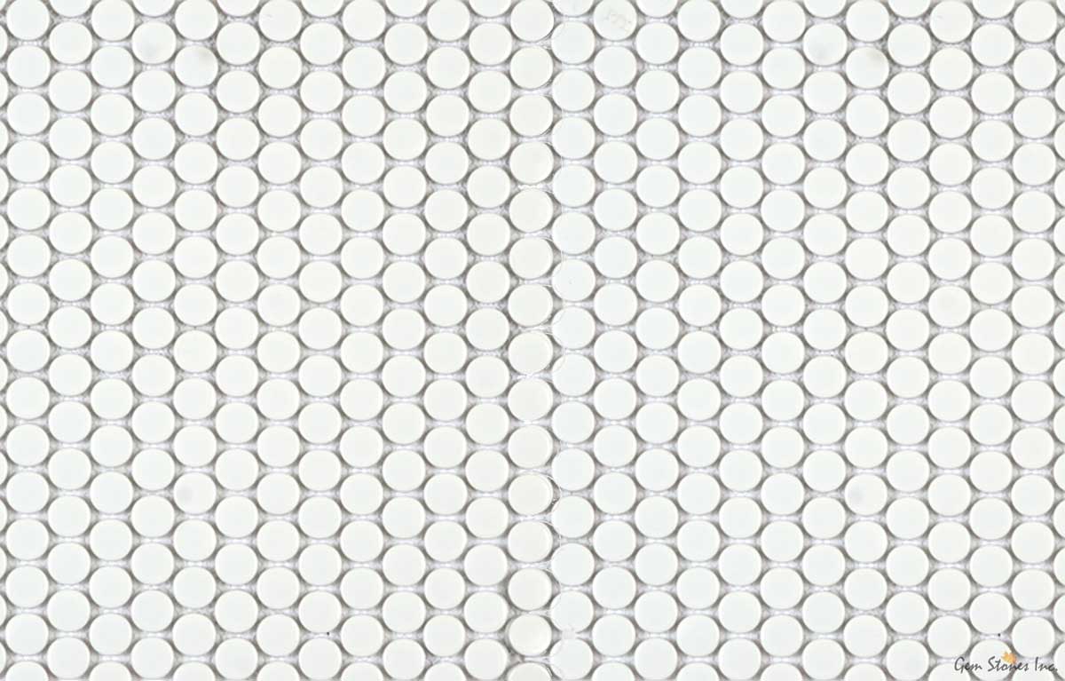 Snow White Penny Round Mosaic - image 1