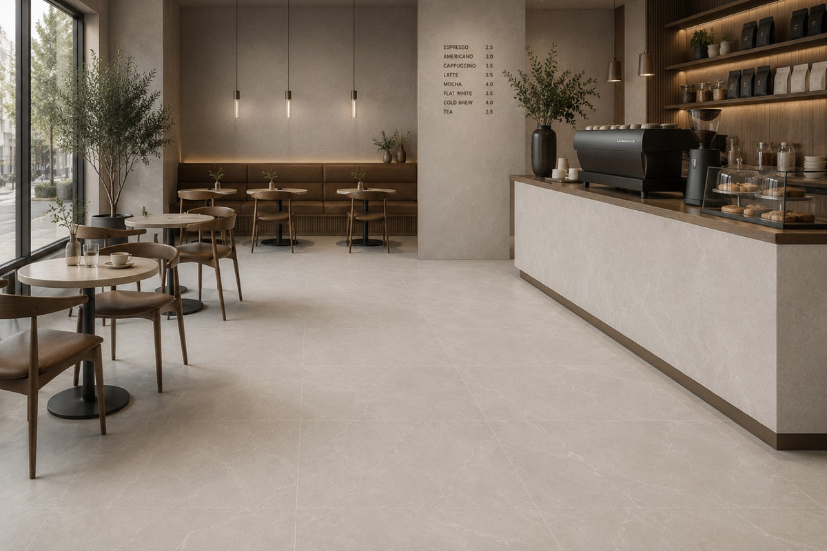 Archie Bianco Matte Porcelain Tile