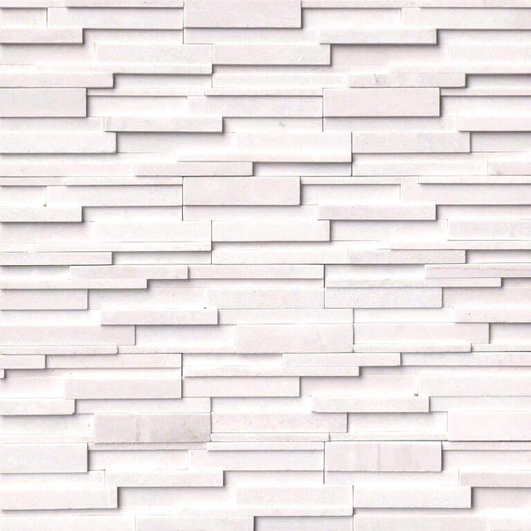 Arctic White 3D Honed Ledger Panel - image 1