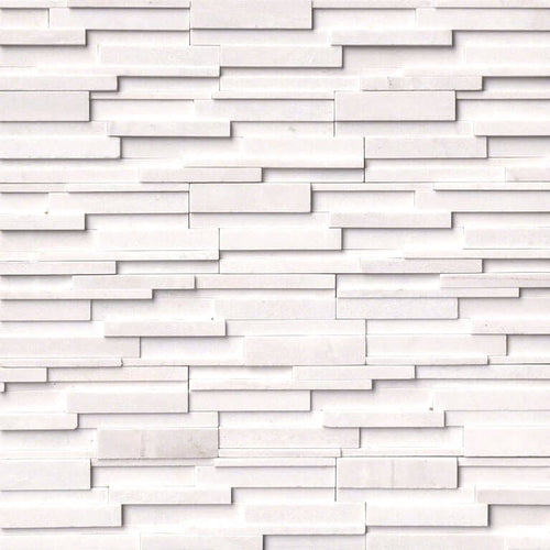 Arctic White 3D Honed Ledger Panel - image 1