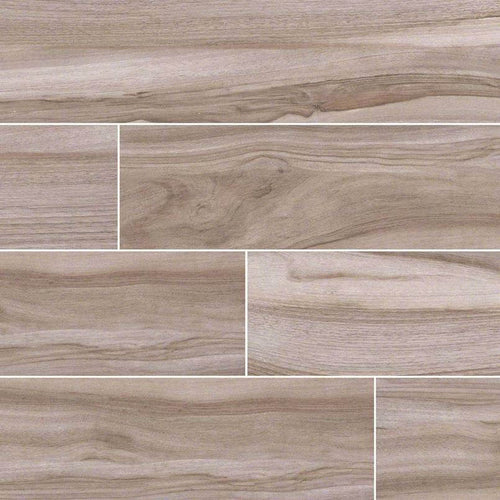 Aspenwood Ash 9"x48" Matte Porcelain Tile - image 1