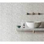 Avorio Saigon 1" Penny Round Honed Marble Mosaic - image 2