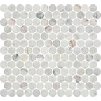Avorio Saigon 1" Penny Round Honed Marble Mosaic - image 6