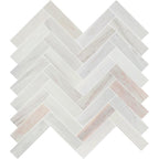 Avorio Saigon 1" x 4" Herringbone Honed Marble Mosaic - image 4