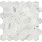 Avorio Saigon 2" Hexagon Honed Marble Mosaic - image 1